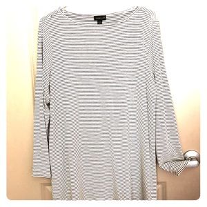 J Jill LP Wearever Collection Striped Knit Tunic